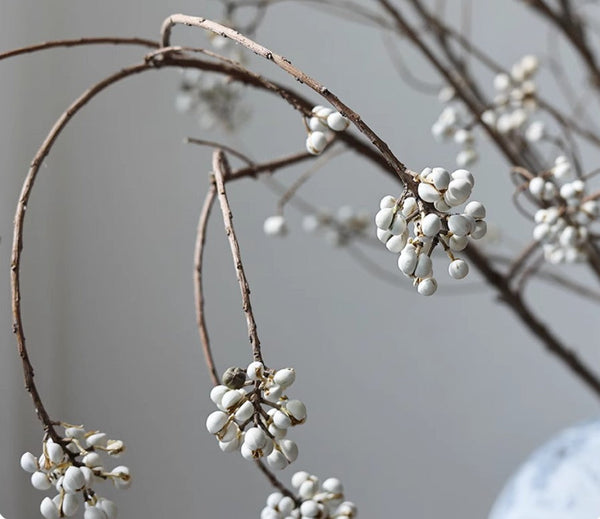 Dried Tree Twigs, Flower Arrangement, Dried Chinese Tallow Tree Twigs, Natural Decorations, Handmade Artificial Flower, Natural Dried Branches-Silvia Home Craft