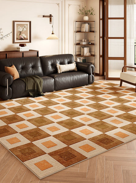 Large Modern Rugs for Living Room, Modern Rug for Living Room, Geometric Contemporary Rugs for Dining Room, Bedroom Floor Rugs-Silvia Home Craft