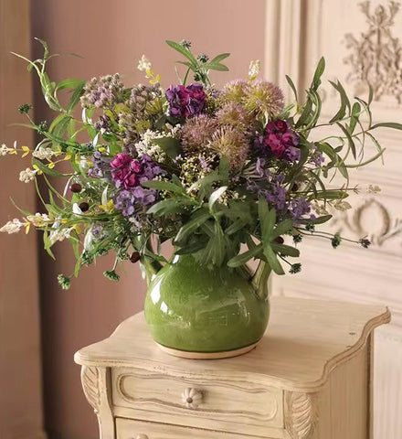 Beautiful Flower Arrangement Ideas for Interior Design, Large Bunch of Flowers for Bedroom, Faux Silk Floral Table Centerpiece, Artificial Floral for Living Room-Silvia Home Craft