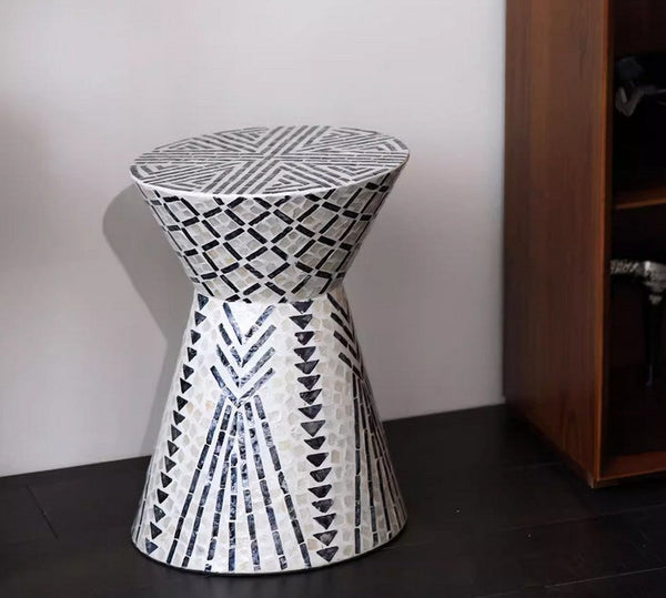 Modern Portable Casual Side Table, Contemporary Round Side Table, Creative Coffee Table, Bedside Small Side Table, Shell Small Sofa Side Table