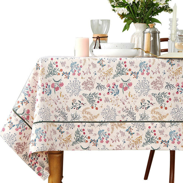 Large Rectangle Tablecloth for Dining Room Table, Rustic Table Covers for Kitchen, Country Farmhouse Tablecloth, Square Tablecloth for Round Table-Silvia Home Craft