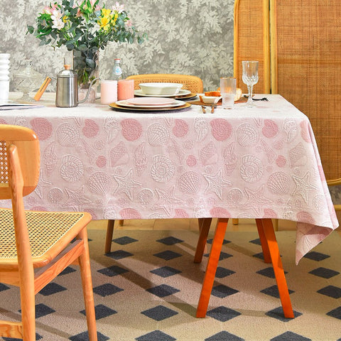 Square Tablecloth for Round Table, Cotton Rectangular Table Covers for Kitchen, Modern Dining Room Table Cloths, Farmhouse Table Cloth, Wedding Tablecloth-Silvia Home Craft