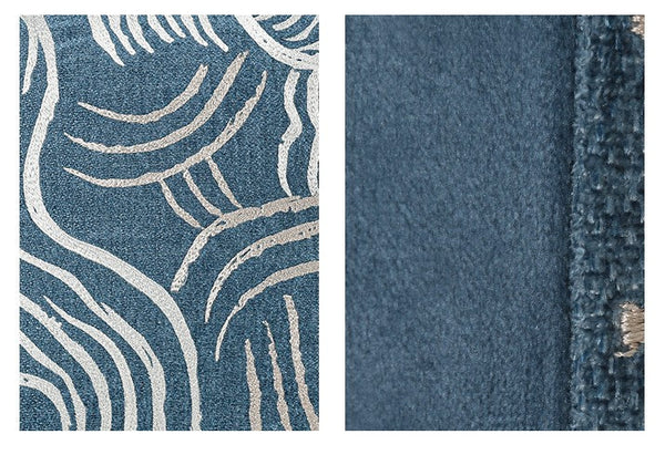 Blue Modern Sofa Pillow, Modern Throw Pillows, Modern Throw Pillow for Couch, Blue Decorative Pillow, Throw Pillow for Living Room-Silvia Home Craft