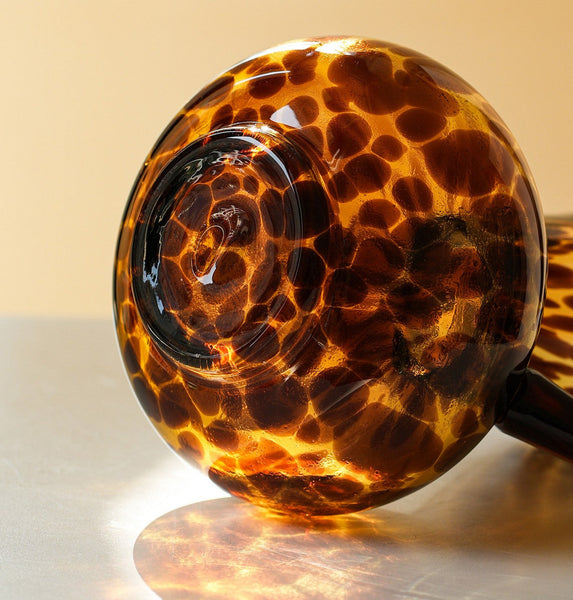 Handmade Modern Vases for Bedroom, Decorative Glass Vase, Mid Century Glass Vases, Centerpiece Contemporary Vases on Table, Modern Glass Vase for Flowers-Silvia Home Craft