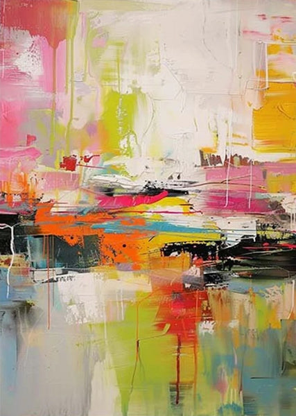 Simple Painting Ideas, Hand Painted Wall Painting, Extra Large Paintings for Living Room, Modern Abstract Art for Bedroom, Abstract Acrylic Wall Painting-Silvia Home Craft