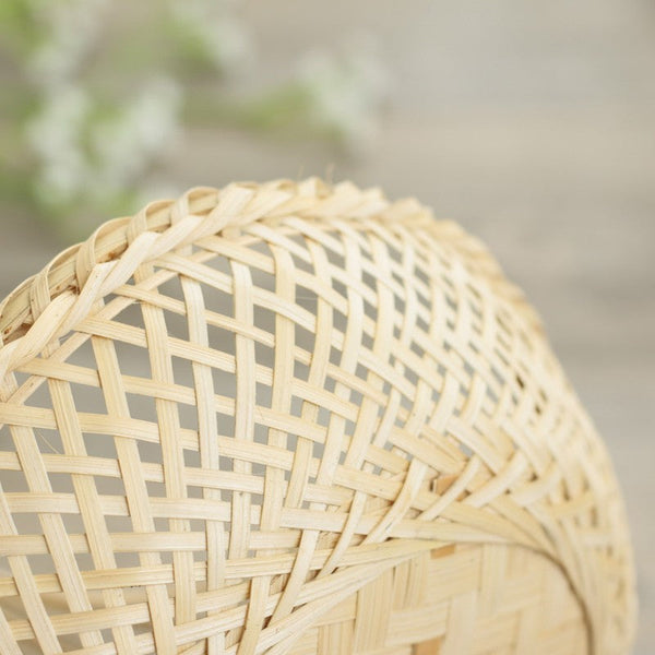 Lovely Cute Picnic Food Basket, Bamboo Basket for Food, Natural Fruit Basket Kitchen Storage Baskets, Natural Hand-woven Bamboo Basket-Silvia Home Craft