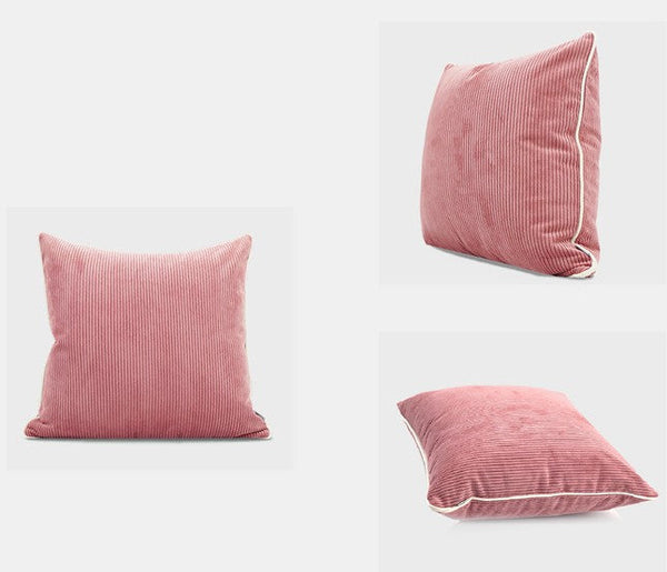 Simple Throw Pillow for Interior Design, Lovely Pink Decorative Throw Pillows, Modern Sofa Pillows, Contemporary Square Modern Throw Pillows for Couch-Silvia Home Craft