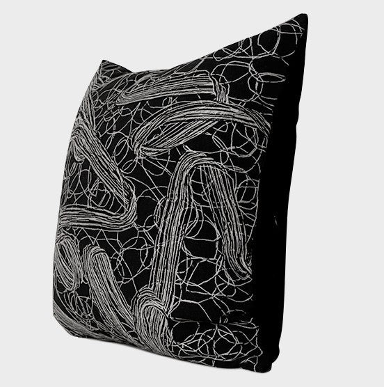 Decorative Pillow for Interior Design, Black Modern Throw Pillows, Simple Modern Throw Pillow for Couch, Modern Sofa Pillow Covers-Silvia Home Craft