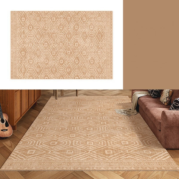 Bedroom Floor Rugs, Geometric Contemporary Rugs for Dining Room, Extra Large Modern Rugs for Living Room, Oversized Modern Rug for Living Room-Silvia Home Craft