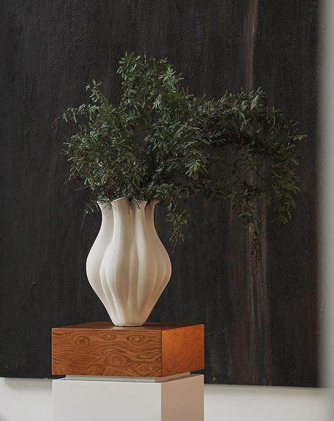 Large Porcelain Vases for Modern Home Decor, Unique Handmade Modern Flower Vase, Centerpiece Ceramic Bouquet Vases, Contemporary Vases on Dining Table-Silvia Home Craft
