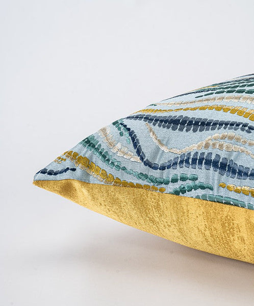 Square Modern Pillows for Couch, Contemporary Modern Sofa Pillows, Decorative Throw Pillows for Bedroom, Large Throw Pillow for Living Room-Silvia Home Craft