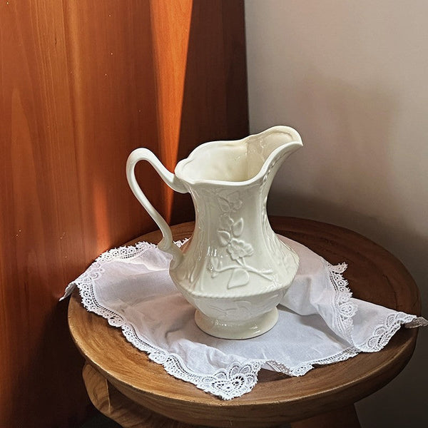 Small Flower Vases on Table, Rustic Porcelain Flower Vases, Ceramic Bud Vases, Handmade Water Holding Flower Vases-Silvia Home Craft