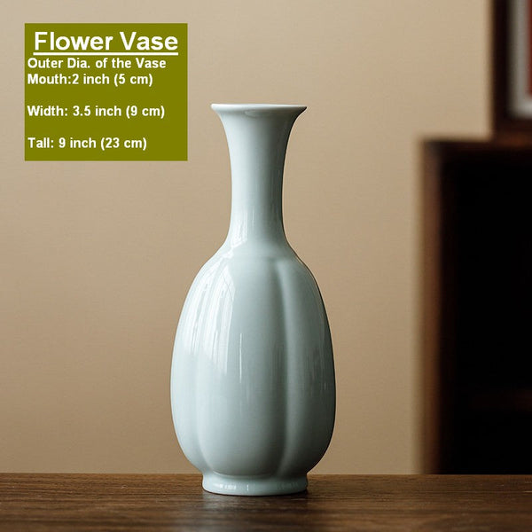 Small Flower Vases on Table, Rustic Porcelain Flower Vases, Ceramic Bud Vases, Handmade Water Holding Flower Vase-Silvia Home Craft