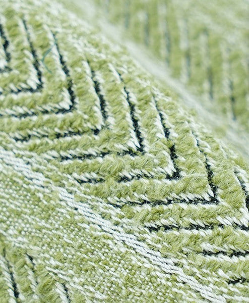 Morocco Green White Modern Sofa Pillows, Large Square Modern Throw Pillows for Couch, Large Decorative Throw Pillows, Simple Throw Pillow for Interior Design-Silvia Home Craft