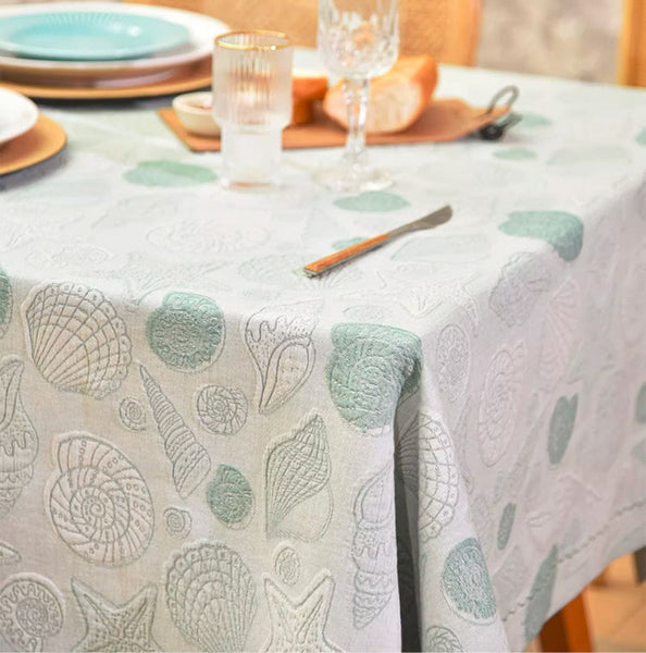 Modern Dining Room Table Cloths, Farmhouse Table Cloth, Wedding Tablecloth, Square Tablecloth for Round Table, Cotton Rectangular Table Covers for Kitchen-Silvia Home Craft