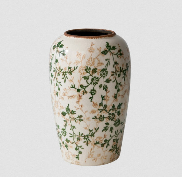 Porcelain Flower Vases, Rustic Flower Vases on Table, Dining Table Centerpiece, Ceramic Bouquet Vases, Handmade Water Holding Flower Vase-Silvia Home Craft