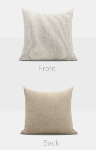 Modern Decorative Pillow Covers, Beige Modern Sofa Cushion, Large Decorative Throw Pillows for Living Room, Contemporary Modern Pillows for Couch-Silvia Home Craft