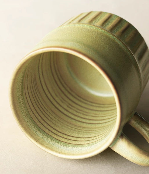 Elegant Porcelain Coffee Cups, Large Capacity Coffee Cup, Handmade Ceramic Coffee Mug, Large Pottery Coffee Cup, Large Tea Cup-Silvia Home Craft