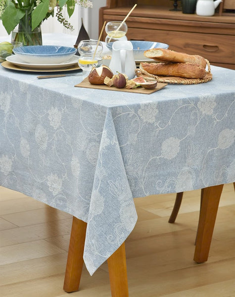 Country Farmhouse Tablecloth, Square Tablecloth for Round Table, Rustic Table Covers for Kitchen, Large Rectangle Tablecloth for Dining Room Table-Silvia Home Craft