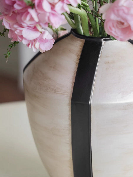 Centerpiece Ceramic Bouquet Vases, Porcelain Vases for Modern Home Decor, Large Contemporary Vases on Dining Table, Handmade Modern Flower Vase-Silvia Home Craft