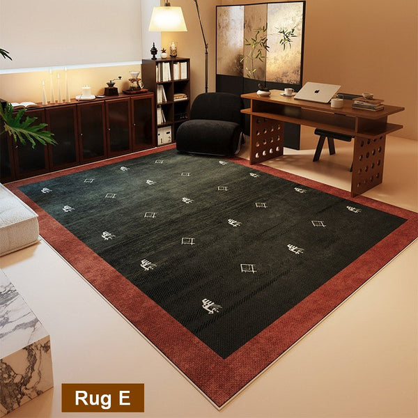 Geometric Modern Rugs for Dining Room, Mid Century Modern Rugs, Colorful Modern Rugs for Living Room, Contemporary Abstract Rugs under Coffee Table-Silvia Home Craft