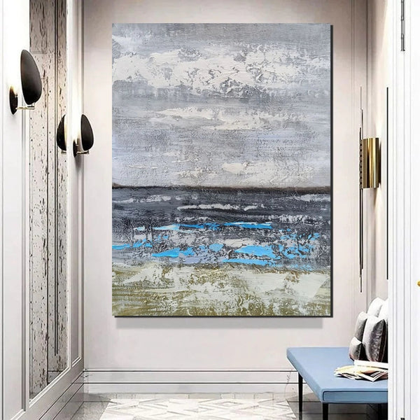 Living Room Acrylic Wall Art Ideas, Buy Art Online, Modern Abstract Paintings, Abstrct Acrylic Paintings, Heavy Texture Canvas Art-Silvia Home Craft