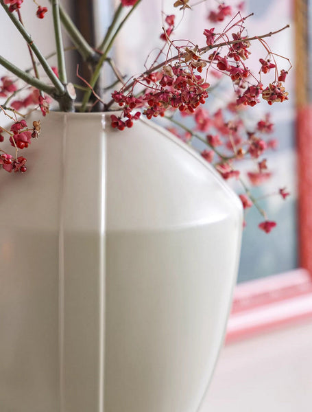 Centerpiece Ceramic Bouquet Vases, Porcelain Vases for Modern Home Decor, Large Contemporary Vases on Dining Table, Handmade Modern Flower Vase-Silvia Home Craft