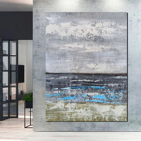 Living Room Acrylic Wall Art Ideas, Buy Art Online, Modern Abstract Paintings, Abstrct Acrylic Paintings, Heavy Texture Canvas Art-Silvia Home Craft