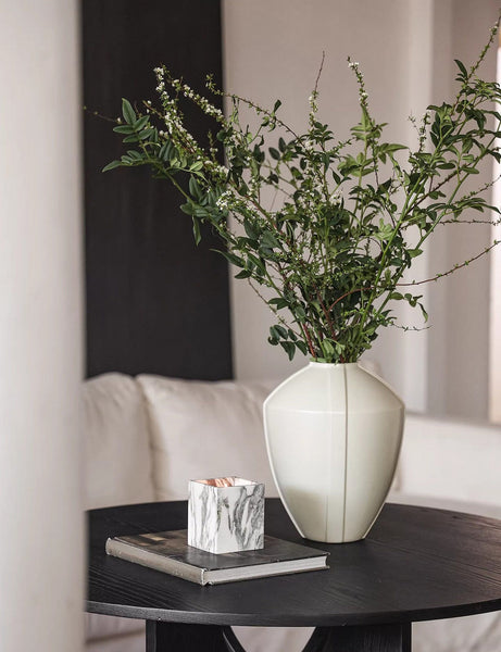 Centerpiece Ceramic Bouquet Vases, Porcelain Vases for Modern Home Decor, Large Contemporary Vases on Dining Table, Handmade Modern Flower Vase-Silvia Home Craft
