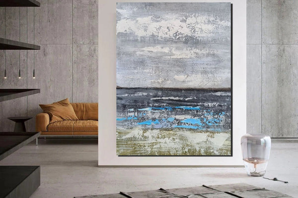 Living Room Acrylic Wall Art Ideas, Buy Art Online, Modern Abstract Paintings, Abstrct Acrylic Paintings, Heavy Texture Canvas Art-Silvia Home Craft