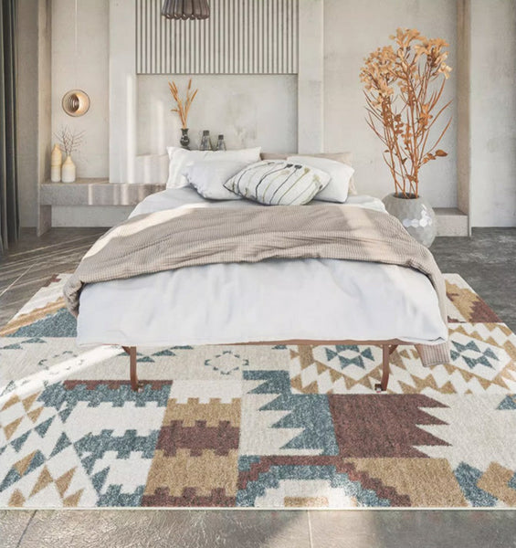 Modern Rug Placement Ideas for Living Room, Contemporary Modern Rugs for Bedroom, Geometric Modern Rugs for Sale, Abstract Rugs for Dining Room-Silvia Home Craft