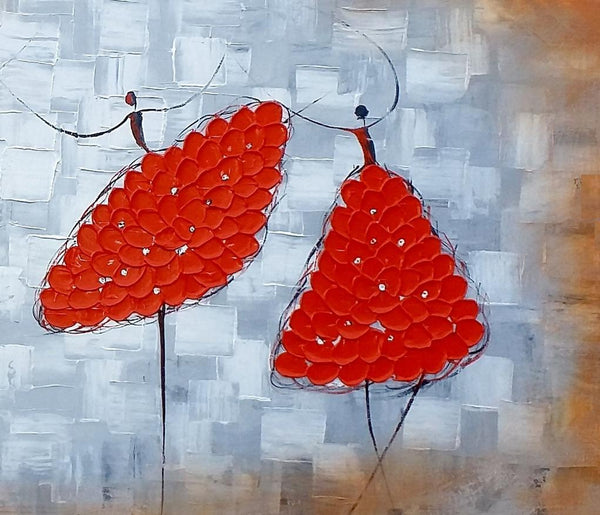 Modern Canvas Painting for Sale, Impasto Painting, Acrylic Abstract Painting, Ballet Dancer Painting, Modern Paintings, Paintings for Dining Room-Silvia Home Craft