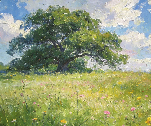 Hand Painted Canvas Art, The Wild in Full Bloom of Spring, Original Wall Paintings, Original Artwork Small Paintings, Small Landscape Paintings, On Canvas Small Paintings-Silvia Home Craft