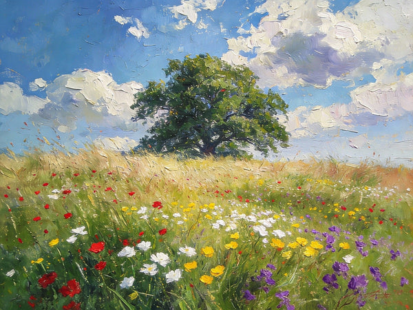 On Canvas Small Paintings, Spring Awakens the Wild, Hand Painted Canvas Art, Small Landscape Paintings, Original Oil Paintings, Small Wall Art Paintings-Silvia Home Craft