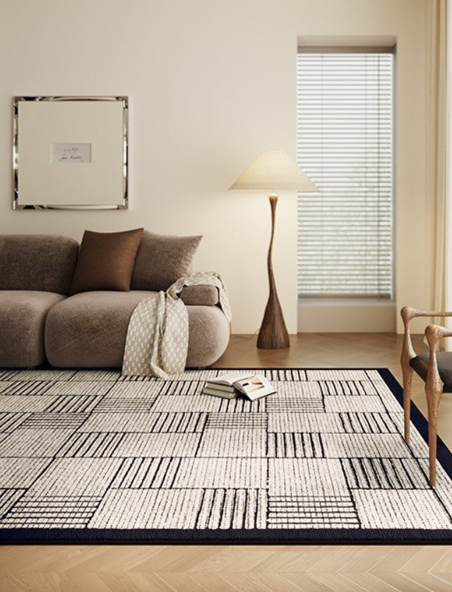 Living Room Contemporary Modern Rugs, Modern Rugs for Dining Room, Large Abstract Geometric Modern Rugs, Bedroom Modern Rugs-Silvia Home Craft