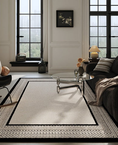 Dining Room Geometric Area Rugs, Contemporary Modern Rugs for Office, Bedroom Modern Rugs, Large Modern Rugs for Living Room-Silvia Home Craft