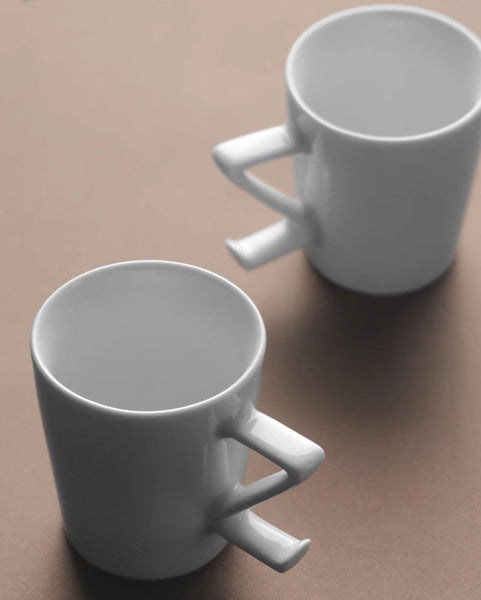 Modern Handmade Pottery Coffee Cup, Creative White Ceramic Coffee Mugs, Large Unique Tea Cup, Large Capacity Coffee Cups-Silvia Home Craft