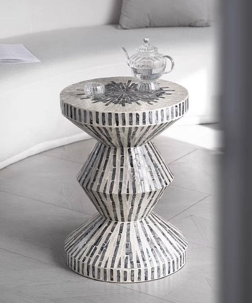 Shell Small Sofa Side Table, Bedside Small Side Table, Portable Casual Side Table, Contemporary Round Side Table, Creative Coffee Table