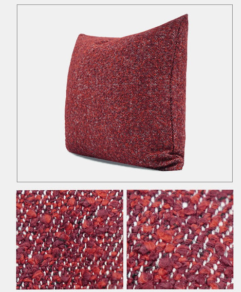 Large Abstract Throw Pillows for Couch, Contemporary Throw Pillow for Living Room, Red Modern Square Pillows, Modern Sofa Throw Pillows-Silvia Home Craft