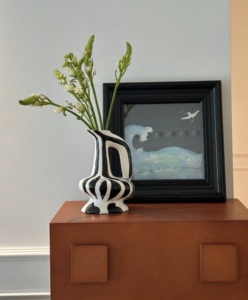 Porcelain Bud Vases, Handmade Water Holding Flower Vases, Modern Ceramic Flower Vases, Small Flower Vases on Table-Silvia Home Craft