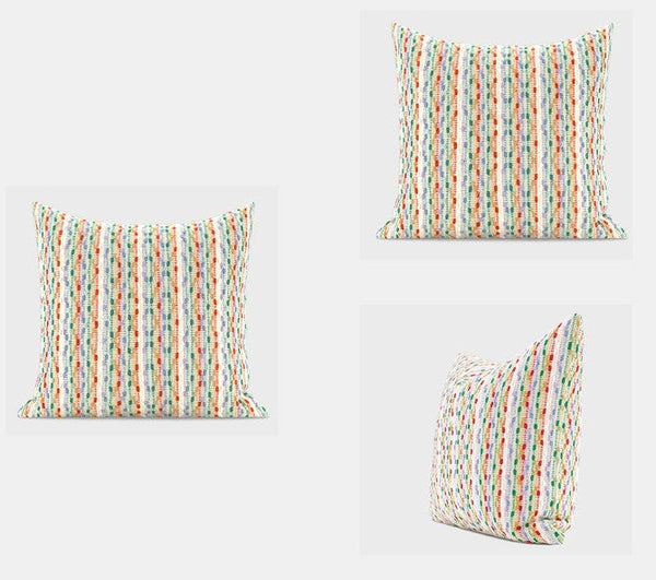 Multicolor Square Modern Throw Pillows for Couch, Colorful Contemporary Modern Sofa Pillows, Simple Decorative Throw Pillows, Large Throw Pillow for Interior Design-Silvia Home Craft