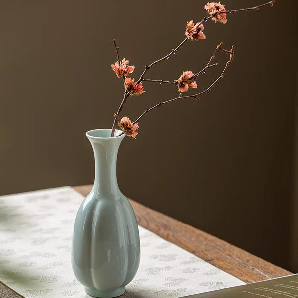 Ceramic Bud Vases, Handmade Water Holding Flower Vase, Small Flower Vases on Table, Rustic Porcelain Flower Vases-Silvia Home Craft