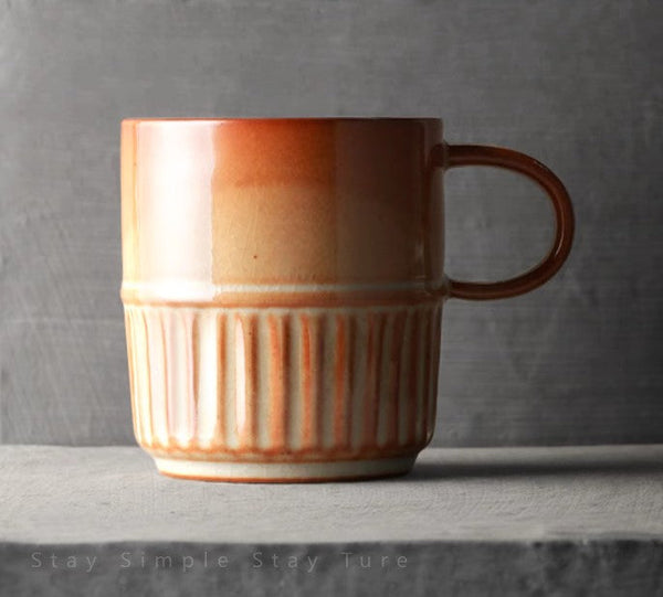 Elegant Porcelain Coffee Cups, Large Capacity Coffee Cup, Handmade Ceramic Coffee Mug, Large Pottery Coffee Cup, Large Tea Cup-Silvia Home Craft