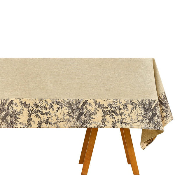Cotton and Linen Rectangle Table Covers for Dining Room Table, Modern Tablecloth for Kitchen, Square Tablecloth for Coffee Table-Silvia Home Craft
