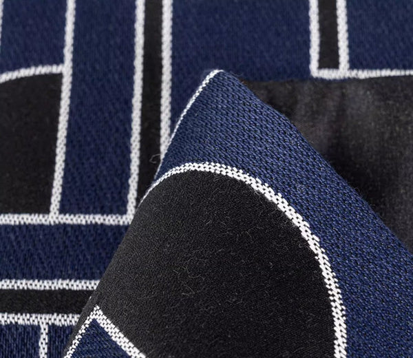 Abstract Decorative Throw Pillows, Geometric Contemporary Pillows, Blue Square Modern Throw Pillows for Couch, Large Simple Throw Pillow for Interior Design-Silvia Home Craft