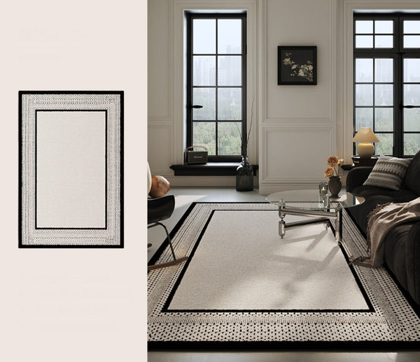 Dining Room Geometric Area Rugs, Contemporary Modern Rugs for Office, Bedroom Modern Rugs, Large Modern Rugs for Living Room-Silvia Home Craft