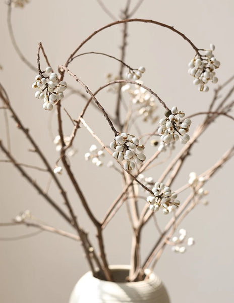 Dried Tree Twigs, Flower Arrangement, Dried Chinese Tallow Tree Twigs, Natural Decorations, Handmade Artificial Flower, Natural Dried Branches-Silvia Home Craft