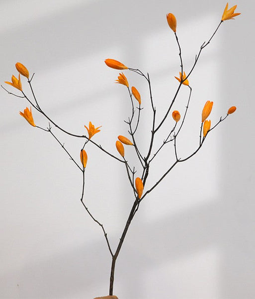 Dried Magnolia Branch, Magnolia Long Twigs, Natural Decorations, Flower Arrangement, Handmade Artificial Flower, Natural Dried Branches-Silvia Home Craft