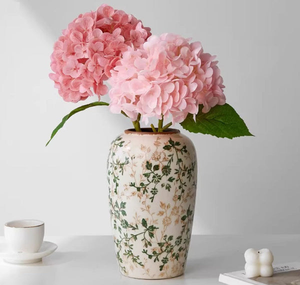 Ceramic Bouquet Vases, Porcelain Flower Vases, Rustic Flower Vases on Table, Dining Table Centerpiece, Handmade Water Holding Flower Vase-Silvia Home Craft