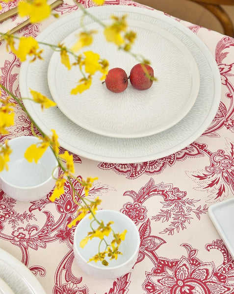 Extra Large Rectangle Tablecloth for Dining Room Table, Country Farmhouse Tablecloth, Flowers Pattern Rustic Table Covers for Kitchen, Square Tablecloth for Round Table-Silvia Home Craft
